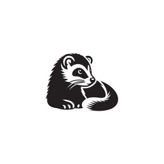 **"Mysterious Civet Vector Silhouette: Sleek Nocturnal Mammal Design Featuring Long Body, Striped Tail, and Stealthy Stance in Clean, Minimalist Style for Crafts and Digital Art"**
