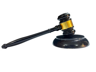A Vibrant and modern professional looking judiciary gavel on the transparent concept, png. Justice...