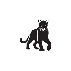 **"Powerful Cougar Vector Silhouette: Majestic Mountain Lion Design Featuring Muscular Build, Long Tail, and Stealthy Pose in Clean, Minimalist Style for Crafts and Digital Art"**
