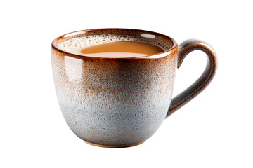Coffee in a ceramic cup with a smooth finish and warm colors