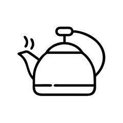 Obraz premium Simple kettle illustration in minimalistic style, concept of kitchen appliances, vector 