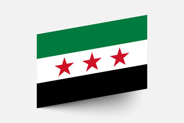 Flag of Syria. Syria flag official colors tilted icon digital vector illustration design.