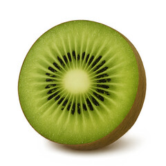 slice of kiwi isolated on a transparent background