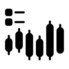 Fototapeta premium Candlestick Chart Icon