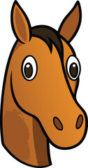 horse head clipart vector on transparent