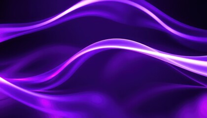 Fototapeta premium Elegant purple abstract background with flowing light trails and glowing edges