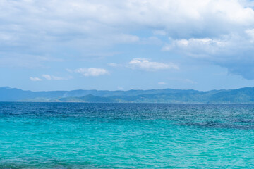 High Resolution Blue Ocean Seascape With Natural Coastal Scenery