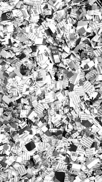 random newspaper cuttings transition 