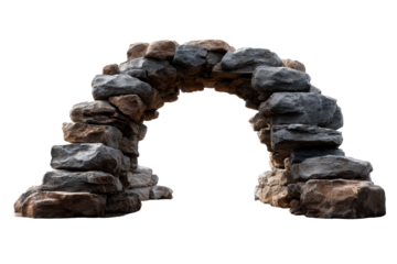 Rustic stone archway with uneven stones and natural textures