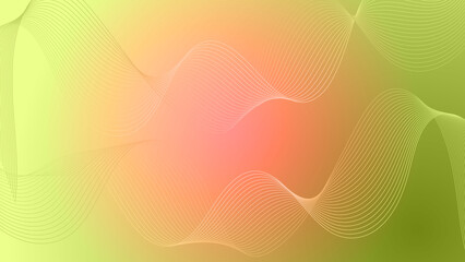 Abstract Green and Orange Wave Background Soft, Elegant Design for Presentations and Websites