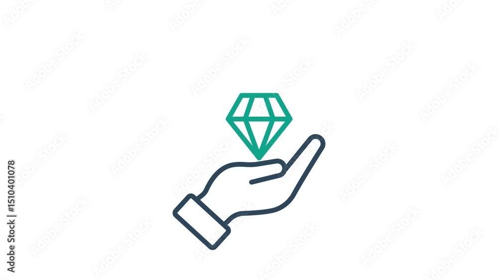 Poster value icon animated. animated icon related to branding. suitable for user interface, provide visual 