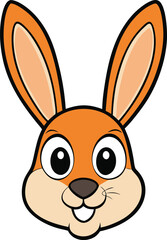 Obraz premium rabbit head clipart vector on transparent