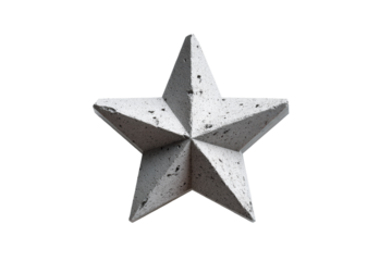 Decorative gray star sculpture with a modern design and fine details