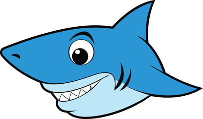 shark clipart vector on transparent