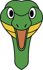snake head clipart vector on transparent