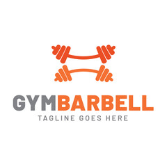 Gym Barbell logo template, gym logo, fitness logo, weight-lifter 