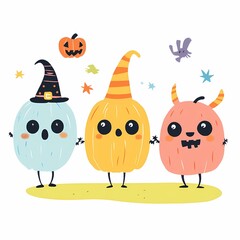 Obraz premium Kawaii Halloween Candy Parade.