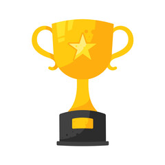 Golden Trophy Cup – Vector Icon