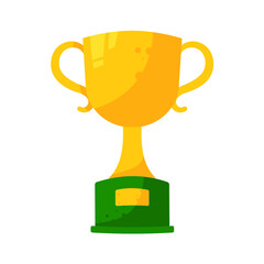Golden Trophy Cup – Vector Icon