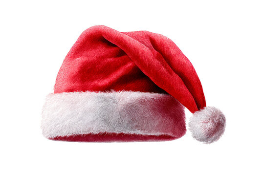 Red Christmas hat with white trim, festive winter accessory - Powered by Adobe