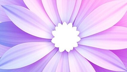 Obraz premium Abstract petal vector art, soft halftone petals in Arctic lilac and silver radiating from all sides toward a white central bloom area, Thalorin hues, minimal and elegant