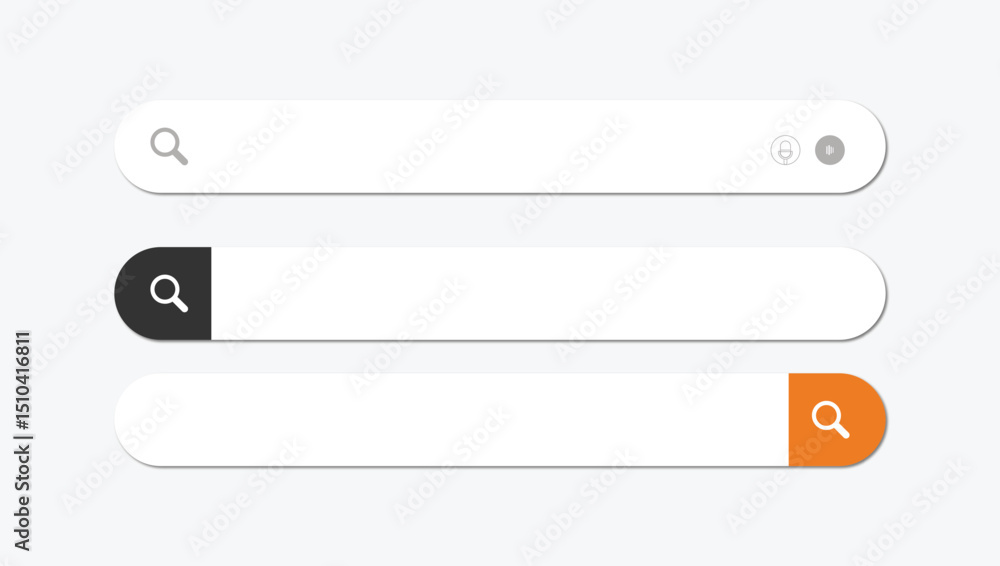 Poster sleek search bar ui design elements three modern, customizable search bar templates for websites and