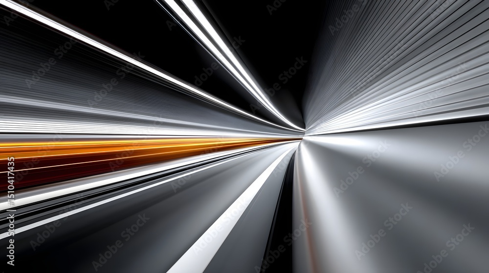 Aufkleber hyper-speed tunnel with dynamic light streaks