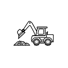 Naklejka premium tractor with a bucket