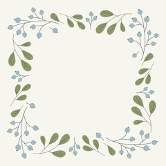 Elegant frame with berries. Perfect for wedding invitations, postcards, decor, girl celebrations and more.