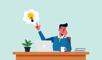 business man with idea