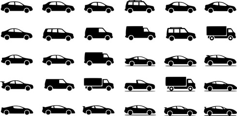 car black and white icon