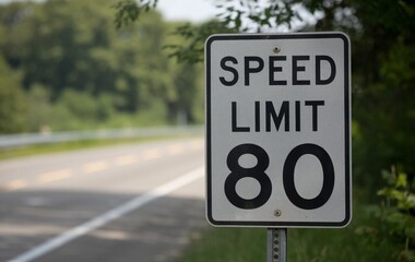 Speed Limit 80 mph Traffic Sign