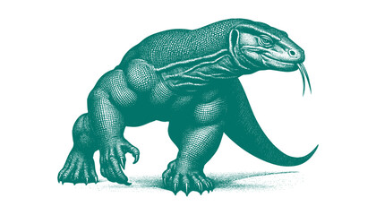 Obraz premium Ackie Monitor lizard vector