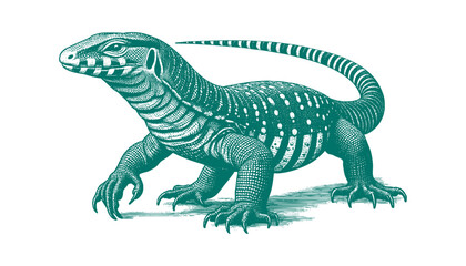 Obraz premium Ackie Monitor lizard vector