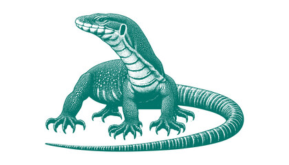 Fototapeta premium Ackie Monitor lizard vector