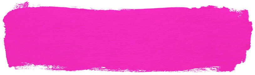 Pink stroke of paint isolated on transparent background