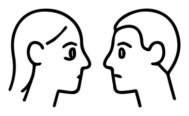Two Silhouettes Face to Face: Exploring Communication and Connection