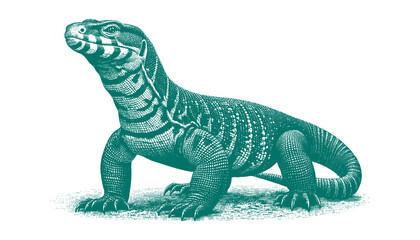 Obraz premium Ackie Monitor lizard vector