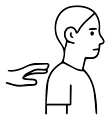 A Relaxing Shoulder Touch: Vector Illustration of Comfort and Support