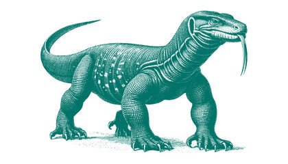 Fototapeta premium Ackie Monitor lizard vector