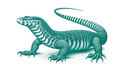 Obraz premium Ackie Monitor lizard vector