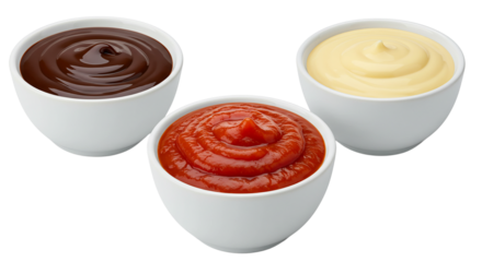 Bowls with sauces png