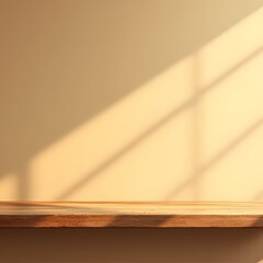 empty wooden shelf