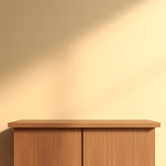 empty wooden shelf
