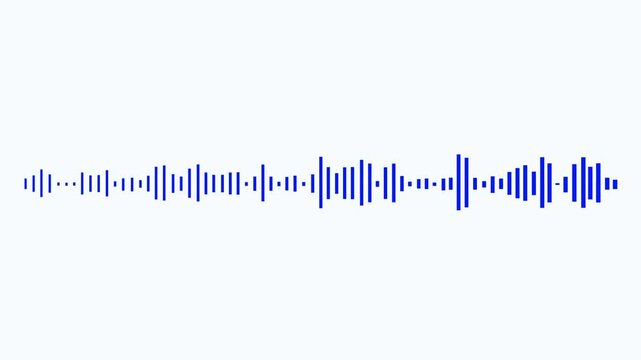 A vibrant audio waveform glowing in blue and audio-visual on a dark background, Waveform Audio, music waveform, audio signal,sound spectrum, black audio frequency sound wave