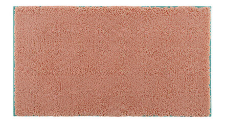 Fototapeta premium Soft Peach Shag Bath Mat, Textured Rug, Home Decor
