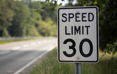Speed Limit 30 mph Traffic Sign