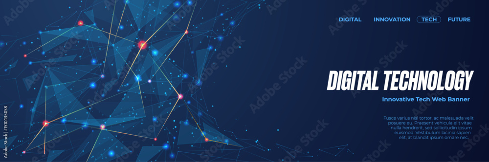 Fototapete abstract futuristic technology plexus background. modern background design. gradient color. technolo