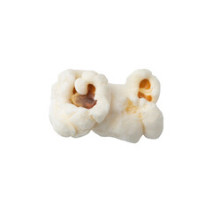 Popcorn flakes isolated on a transparent background