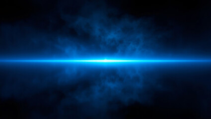 Fototapeta premium Abstract blue light beam across dark background suitable for technology or energy concepts